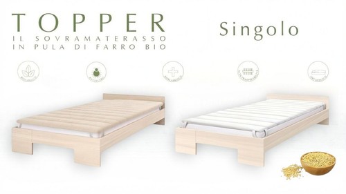 Sovramaterasso topper singolo - topper,