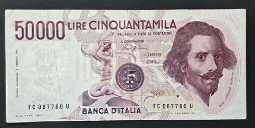 50000 lire bernini - 50000, i