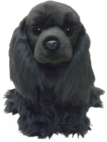 Peluche cocker spaniel nero - cocker,