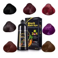 Shampoo Colorante Donna Uomo Nero Naturale,Hair Dye Shampoing,Shampoo Capelli Co