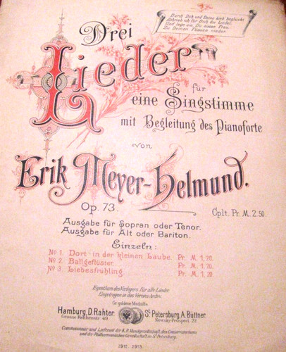 Belmund drei lieder for eine - lieder,