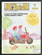1974 May Road Rider -Vintage Motorcycle Magazine - Kawasaki Mach II 400cc Street