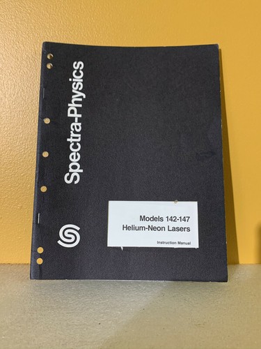 Spectra physics models 142 - spectra-physics, 142-147