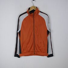 Felpa Lotto Uomo Taglia M/L Poliestere Man Arancione Zip Logo Casual Comodo