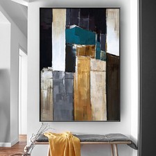 Pittura a olio linee astratte