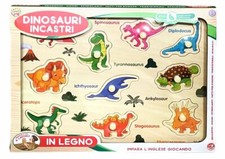 Dinosauri incastri legno - dinosauri,