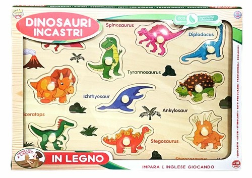 Dinosauri incastri legno - incastri, in