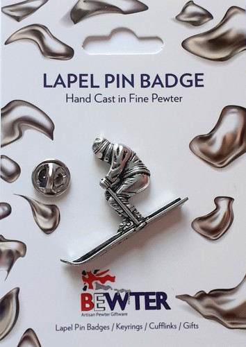 English pewter skier skiing - english,