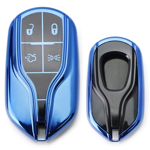 Chrome blue tpu key - chrome, fob
