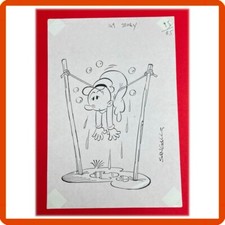 fumetti tavole originali tavola illustrazione originale Pisellino di Sangalli