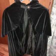 Mantello, costume teatro, carnevale, cosplay, vero velluto nero, taglia M-L