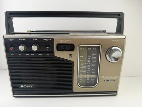 Vintage sony icf - icf-7370w, psb
