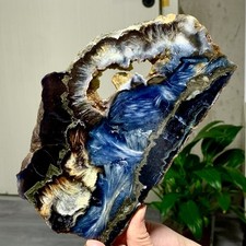 703G Fetta di fluorite piuma