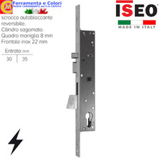 Serratura Elettrica ISEO da Infilare a Cilindro Per Montanti Profilati Ent 30/35