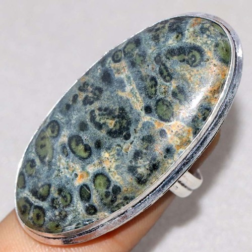 Anello diaspro oceano placcato