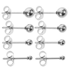  4 paia di orecchini a bottone