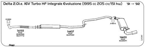 Marmitta centrale per - marmitta, lancia