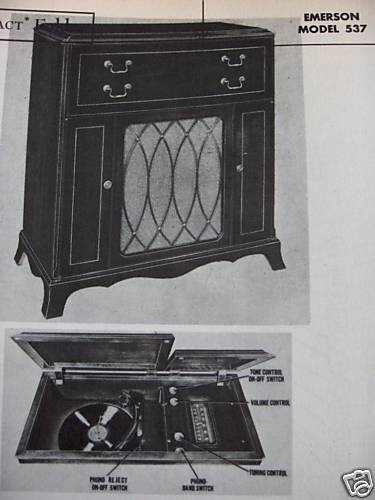 Fonografo emerson 537 - fonografo,