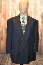 Giacca smoking Ermenegildo Zegna uomo lana doppiopetto nero taglia 48R