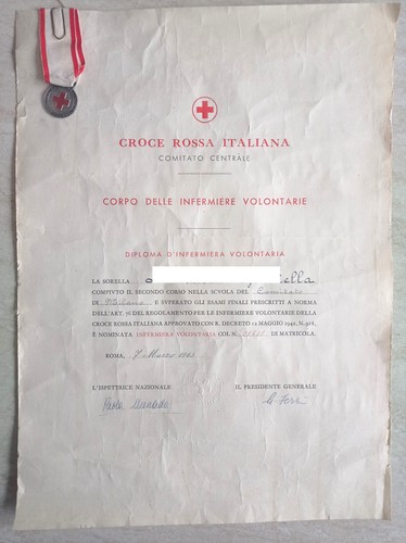 Croce rossa italiana - italiana, medaglia