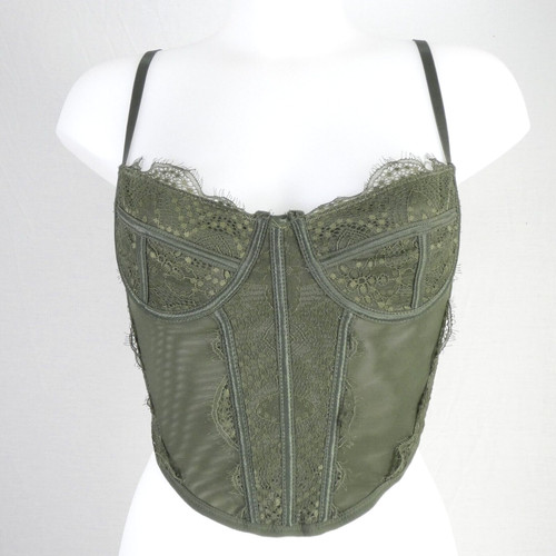 Top corsetto bustier verde