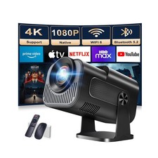 [App integrata] Proiettore Portatile 1080P 4K con WiFi 6 Bluetooth 5.2, Mini Pro