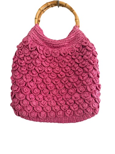 Borsa hobo crew rosa paglia - rosa,
