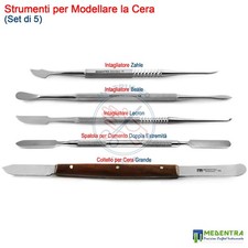 Strumenti per Modellazione Cera Laboratorio Odontotecnico Dentale Intagliatore