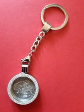 PORTACHIAVI FONDAZIONE DELLA BANCA D’ITALIA MONETA 500 LIRE D'ARGENTO 