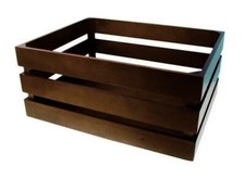 CESTINO IN LEGNO CASSETTA BICICLETTA COLORE MARRONE CESTO BICI 43 x 33 x 19 cm