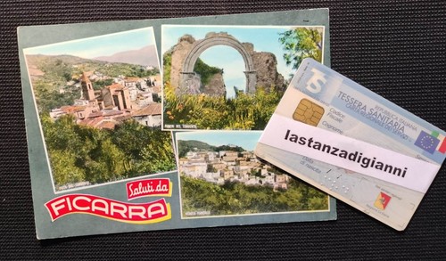 Ficarra cartolina 1965 - ficarra, messina