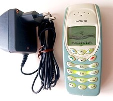 NOKIA 3410 100% FUNZIONANTE + BATTERIA + CARICABATTERIE INCLUSI - CELESTE