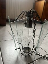 LAMPADARIO Lanterna OTTONE E VETRO