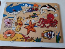 Gioco didattico in legno ad incastro puzzle anni 70 in ottime condizioni