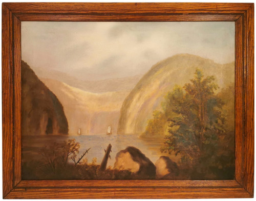 Mid 19tth hudson river - river, a