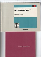 OLIVETTI Dimisumma 24 / 412 calcolatrici 1988 libretto istruzioni + cartellina