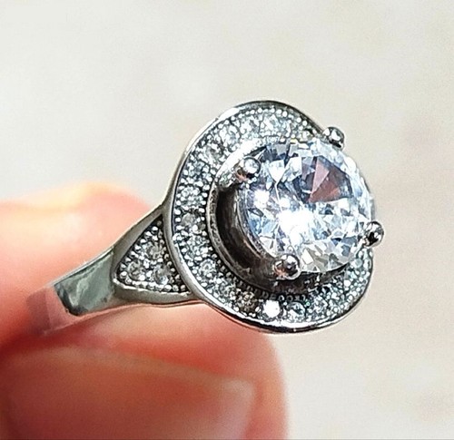 90g bague moissanite argent - 2,90g,