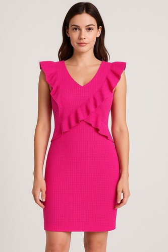 Abito tubino guess rosa caldo - tubino,