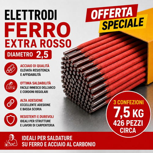 Elettrodi ferro rutilici 6013 - ferro,