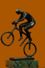 Design Ciclista Scultura " Racer " Decorazione Figura da Corsa Bici Bronzo