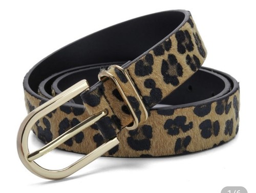 Cintura stampa leopardata con - cintura,
