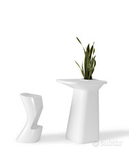 Tavolo alto da esterno Moma bianco, Vondom.