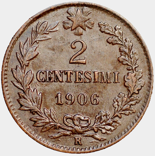 1906 centesimi italia - 1906, 2
