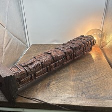 Lampada totem vintage legno