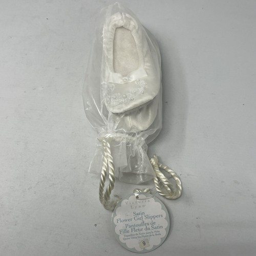Pantofole bambina bianco raso