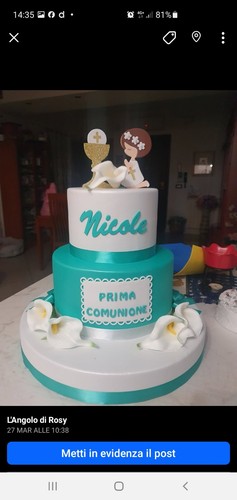 Torta finta prima comunione - prima,