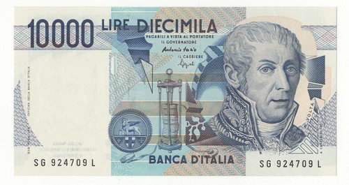 10000 lire volta decr 1984 - lire,