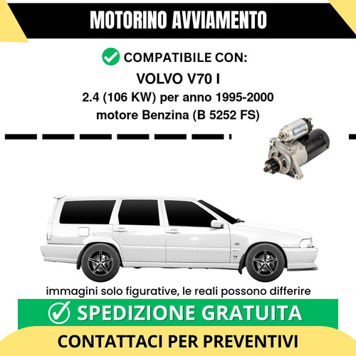 Motorino avviamento volvo v70 - motorino,