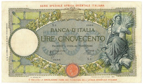 Lire 500 africa orientale - lire,