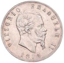 Regno - 5 Lire 1874